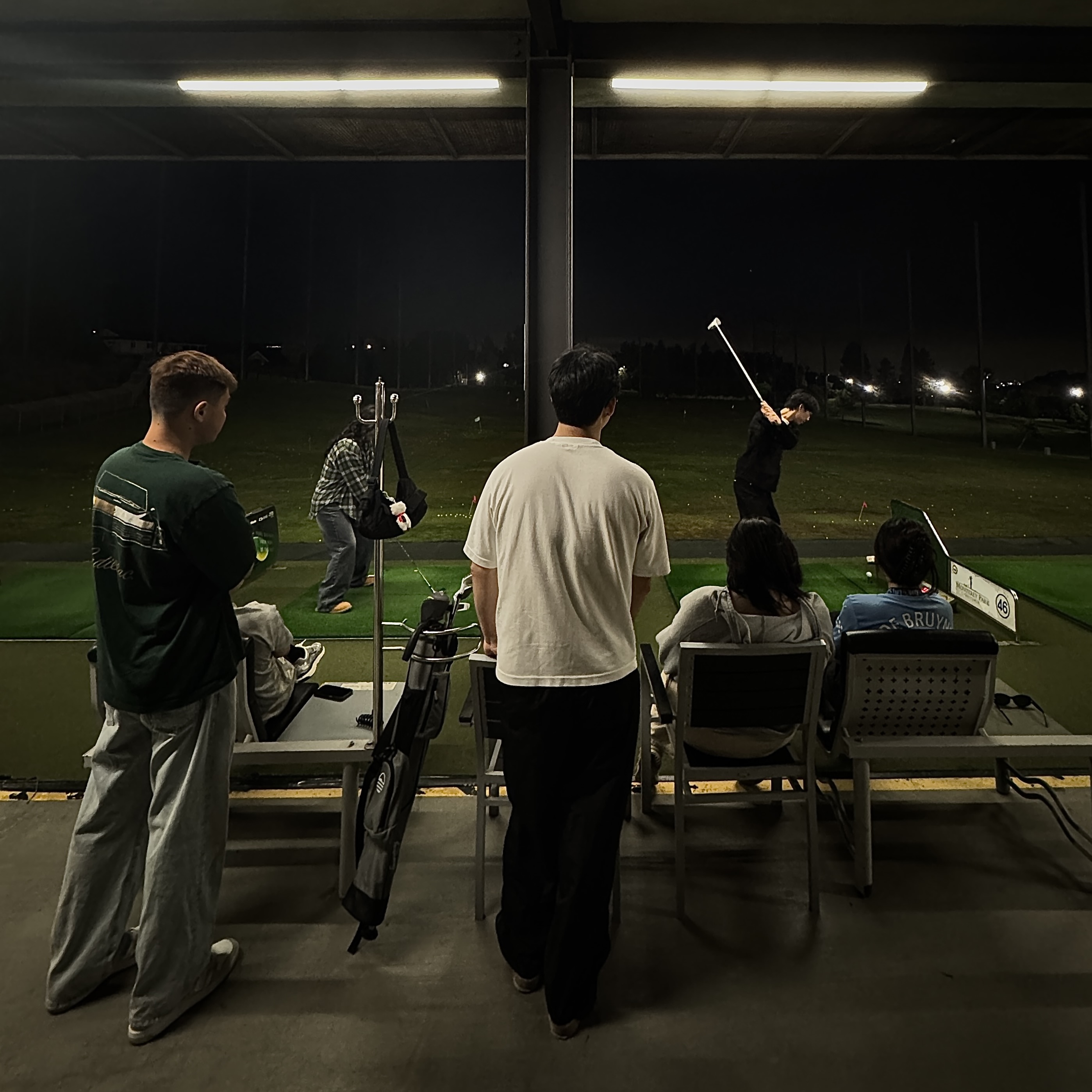 Driving range at night